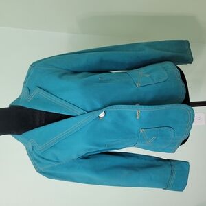 GAP Blue Blazer Structured Silhouette Notched Lapels